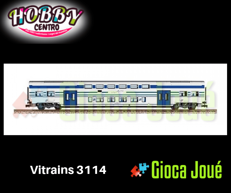 Vitrains 3114 - Carrozza due piani 1a classe nella livrea Vivalto FS