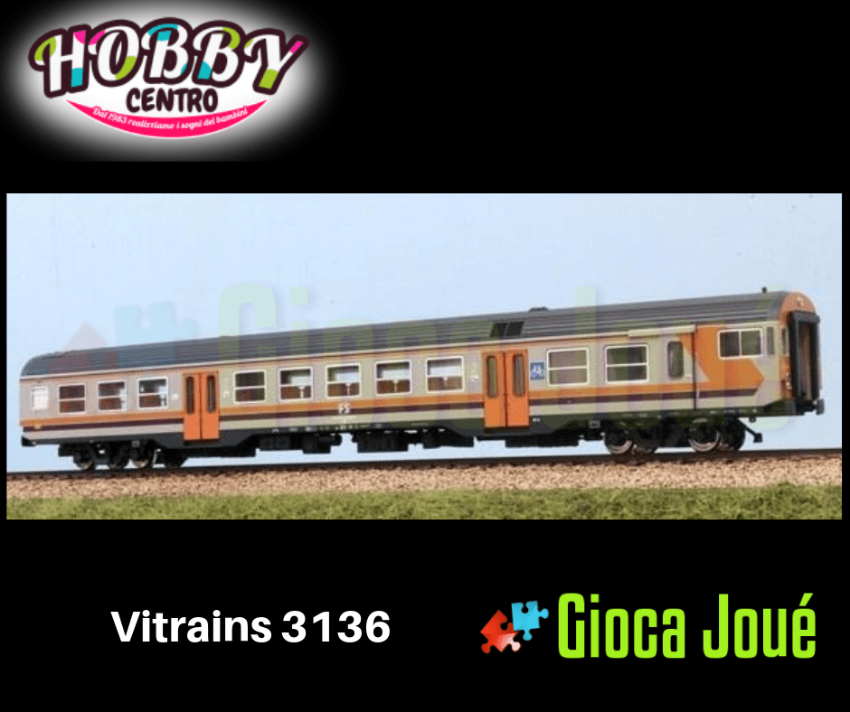 Vitrains 3136 - Carrozza semipilota passante MDVC di 2 classe