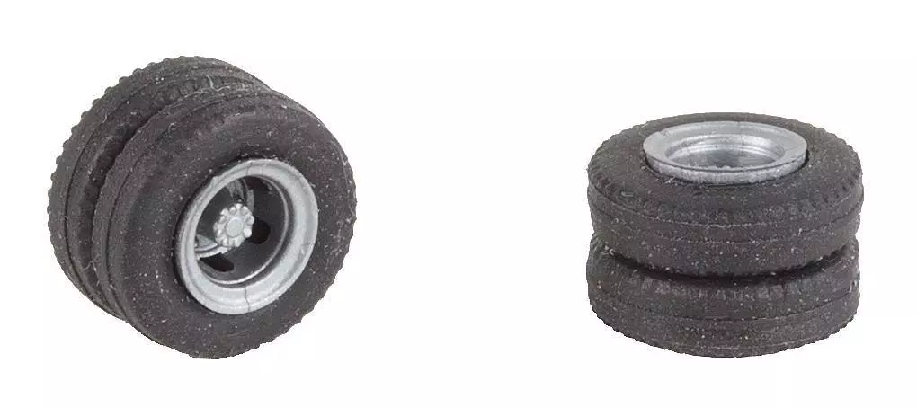 Un set di 2 ruote posteriori per auto FALLER SYSTEM FALLER 163117 - HO 1/87
