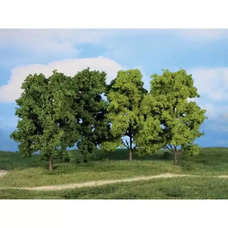 Alberi a 5 foglie - Verde medio/chiaro - HEKI 1990 - Scala HO / TT - 180 mm