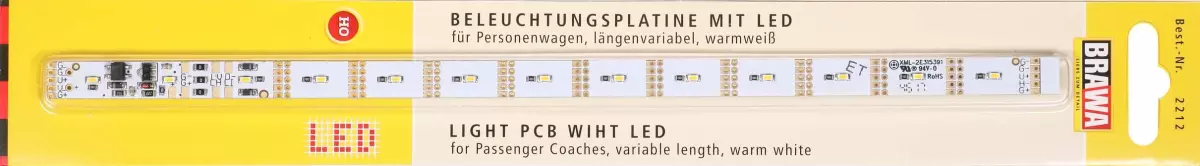 Striscia luminosa con 13 LED a luce bianca