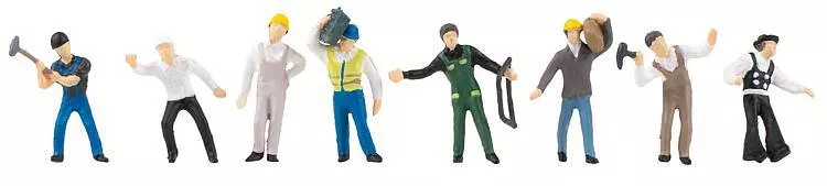 Set di 8 figure di artigiani Faller 151605 - HO : 1/87