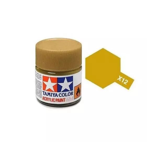 Vernice acrilica - Oro brillante metallizzato X12 - TAMIYA 81512 - 10 mL