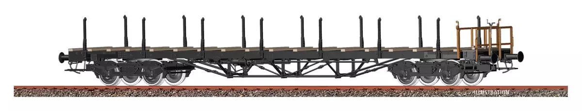 Carrozza pianale con pali - Brawa 50658 - SNCF - HO 1/87 - EP III - 2R - Analogico