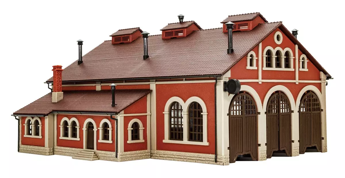 Rimessa per locomotive Vollmer 47609 - N 1/160 - 1850 x 1500 x 950 mm