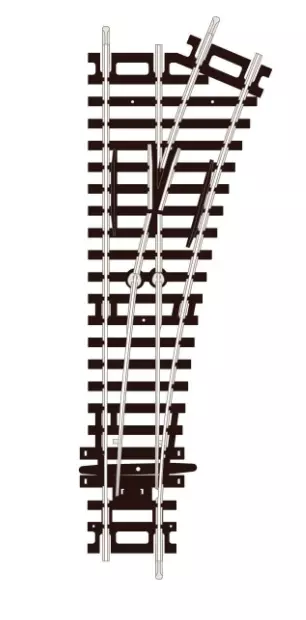 Interruttore destro non zavorrato - PECO ST240 - HO 1/87 - Codice 100 - 2R