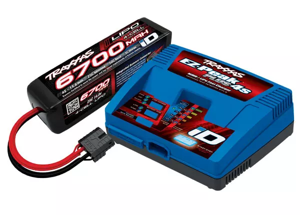 Caricabatterie EZ-Peak Plus e batteria Lipo 4S 6700mAh - Traxxas 2998G