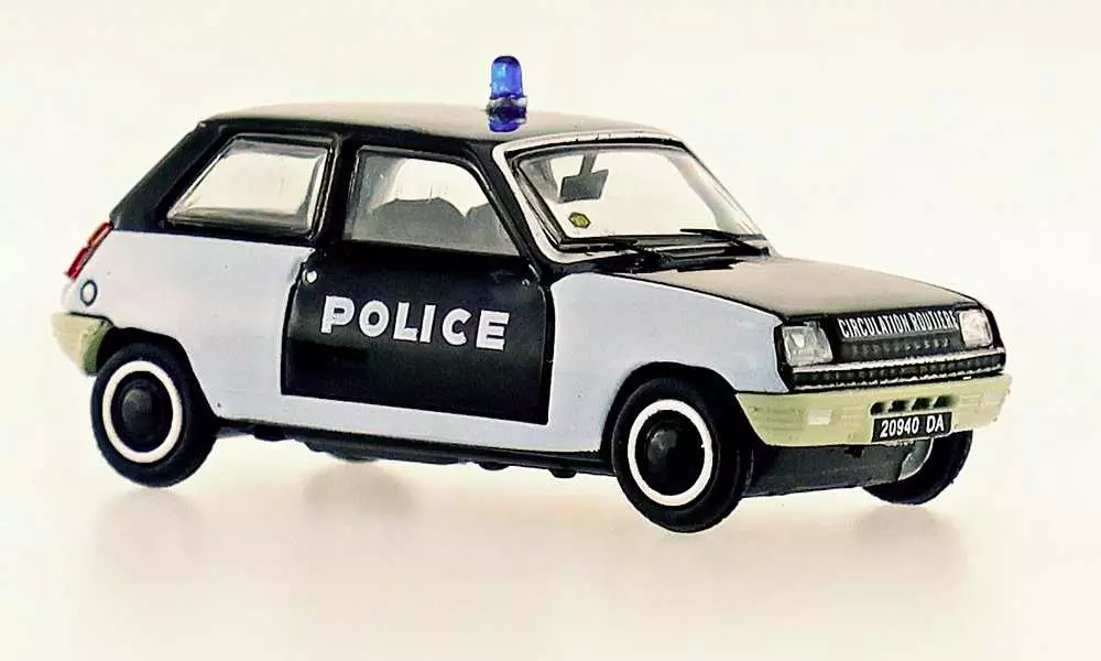 Auto Renault 5 TL 1972 POLICE "Pie" REE MODELS CB 144 - HO 1/87