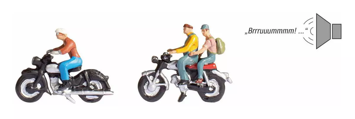 Scène sonore "2 motos & 3 motards" - NOCH 12970 - N 1/160