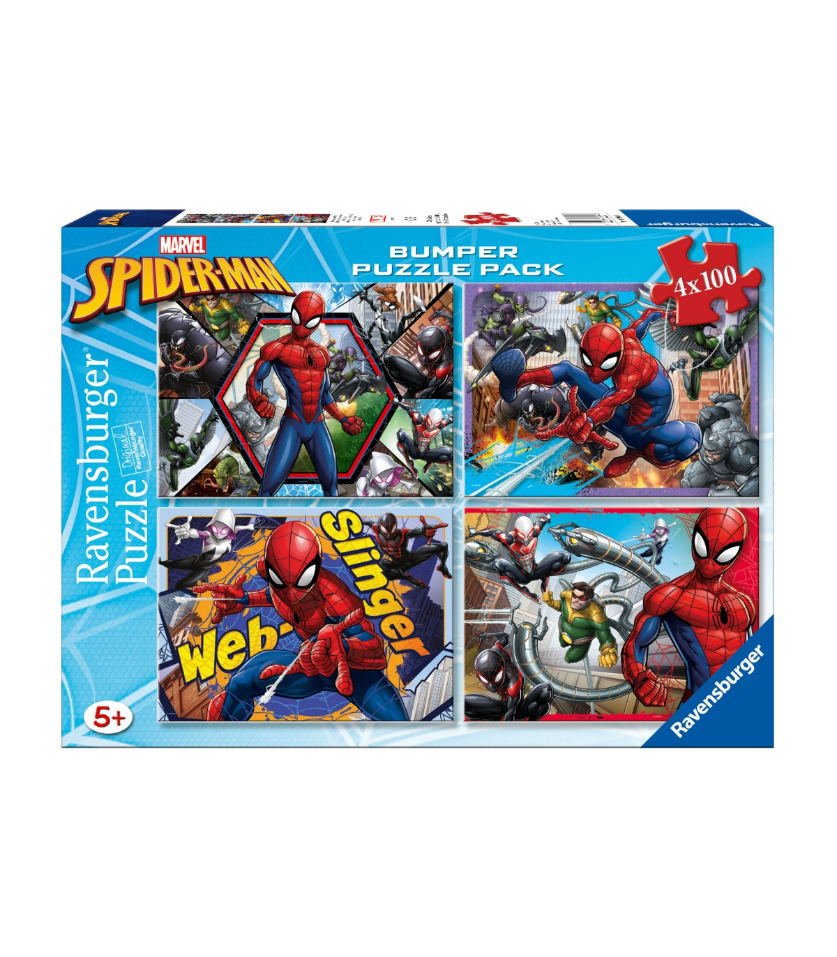 4 Puzzle da 100 Pezzi - Spider-Man