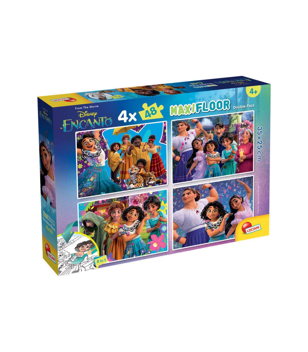 4 Puzzle da 48 Pezzi Maxi - Double Face: Encanto