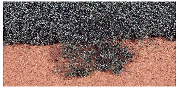 Rete floccata, tappeto verde 28x14cm