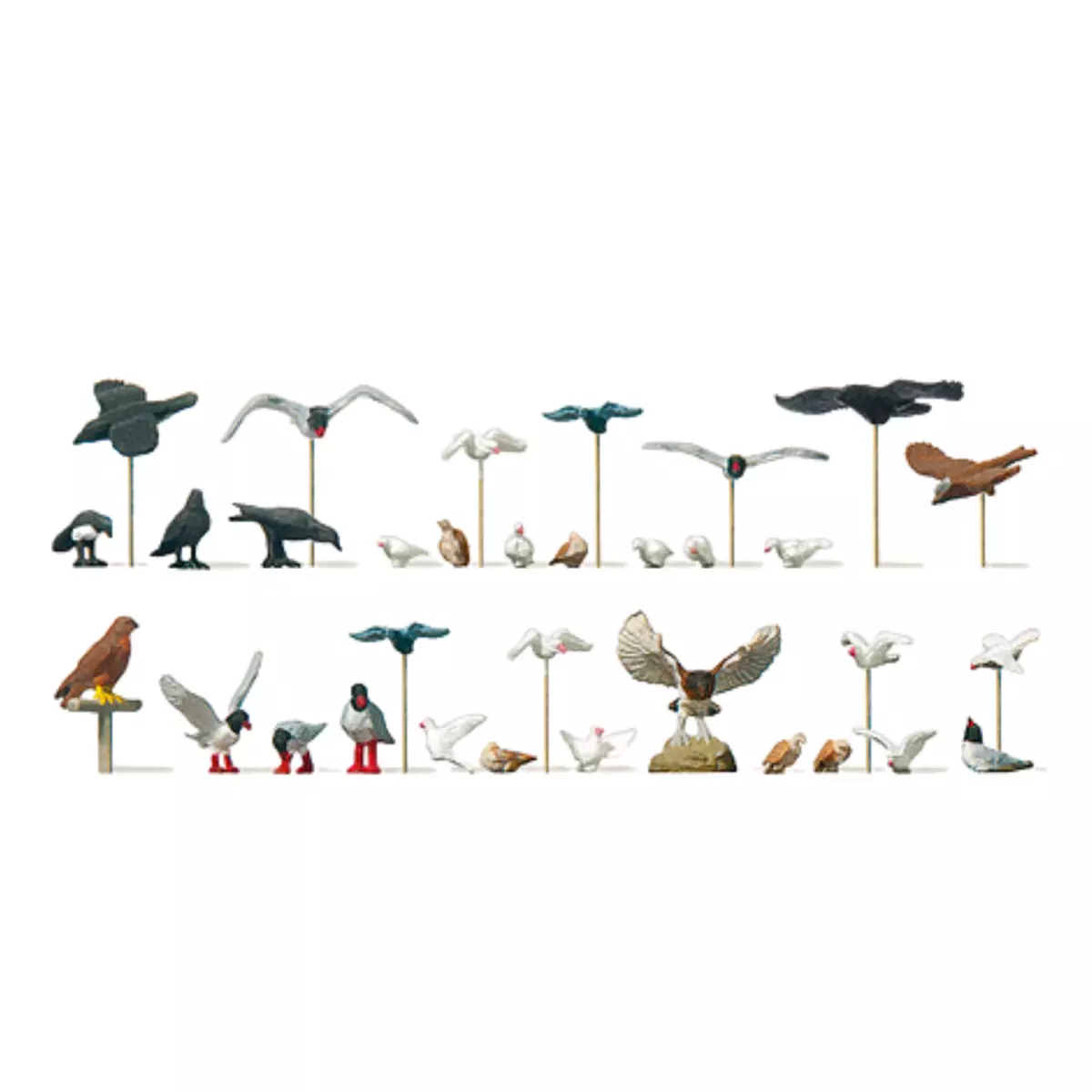 Vari uccelli Preiser 10169 - HO 1:87