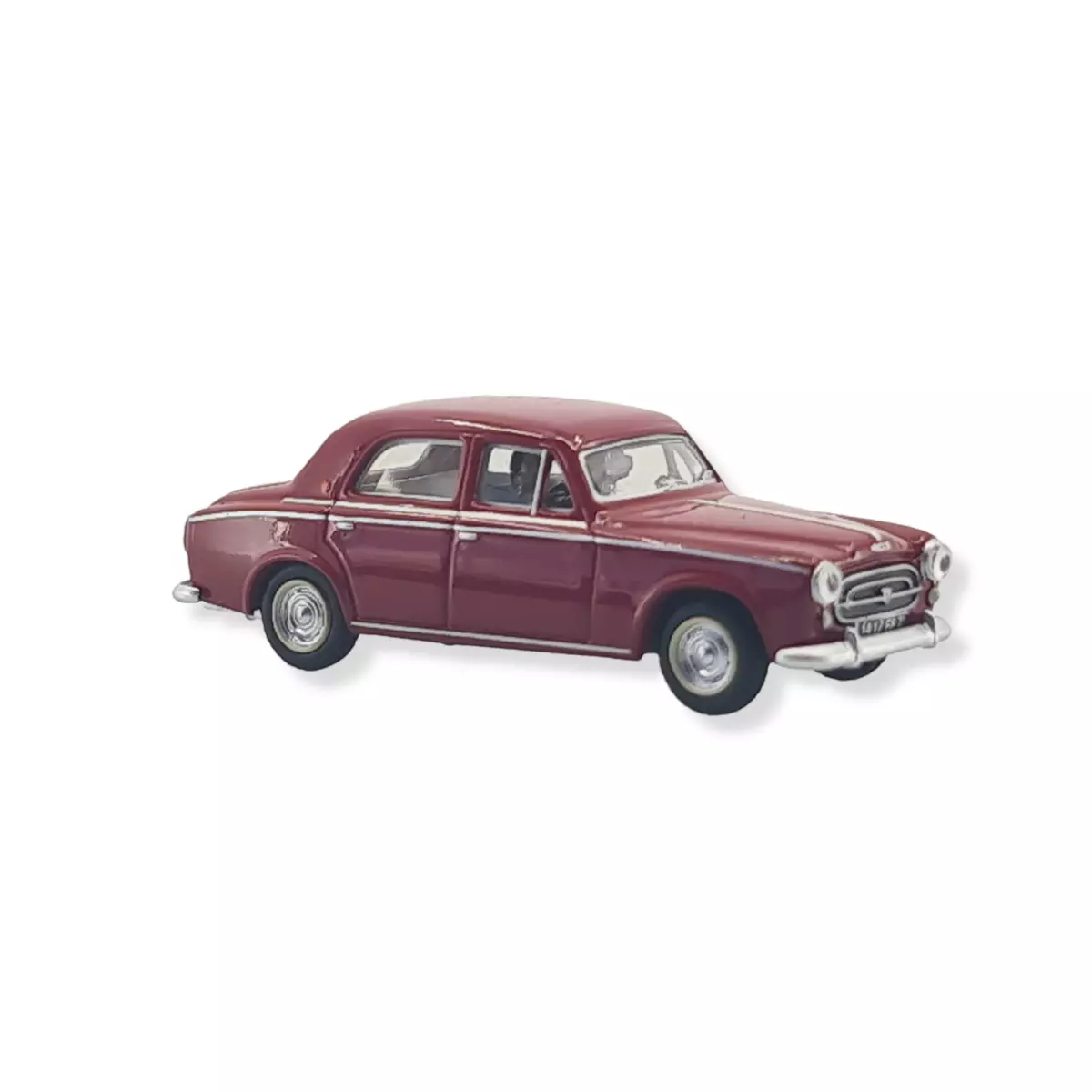Autovettura Peugeot 403 in livrea rossa con 2 figure SAI 1620 - HO : 1/87 -