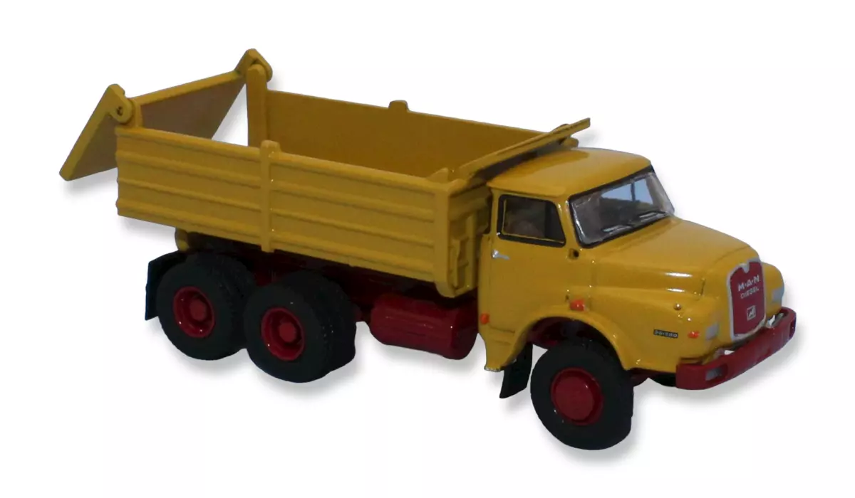 Autocarro ribaltabile MAN 26.280 Brekina 78102 - HO : 1/87 - livrea gialla / rossa