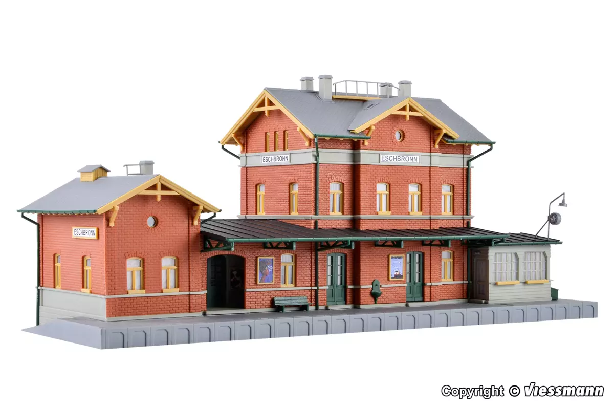 Stazione ferroviaria di Eschbronn KIBRI 39368 - HO 1/87 - 340 x 140 x 145 mm