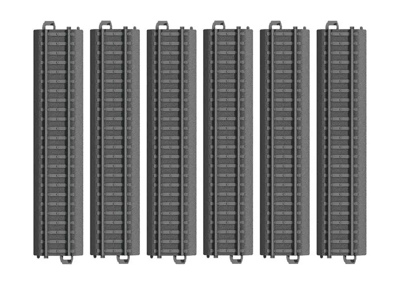 6 binari diritti in plastica 180 mm MARKLIN MY WORLD 23180 - HO 1/87