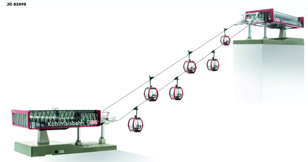 Set di 2 stazioni della funivia Jägerndorfer JC82498 "Kohlmaisbahn" - HO 1/87