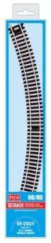 4 binari curvi raggio 505 mm 45° Peco ST2031 - HO : 1/87 - Codice 100