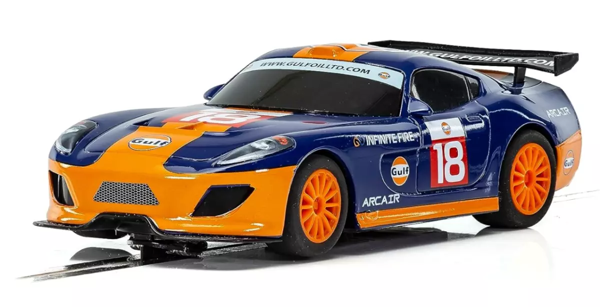 Auto del Team GT Gulf blu/arancio - SCALEXTRIC C4091 - 1/32 - Analogico - Numero 18