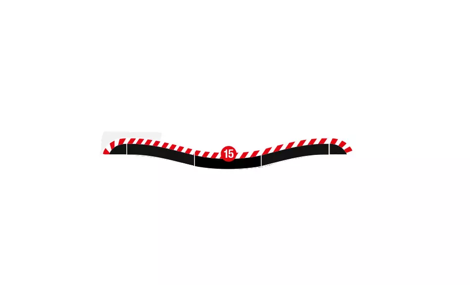 Set di 3 strisce per bordo deflettore - Carrera CA20604 - 1/24