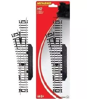 Aiguillage électrique Gauche 30° 457.2/228.6mm Méhano 58282 - F282 | HO 1/87 & Code 100