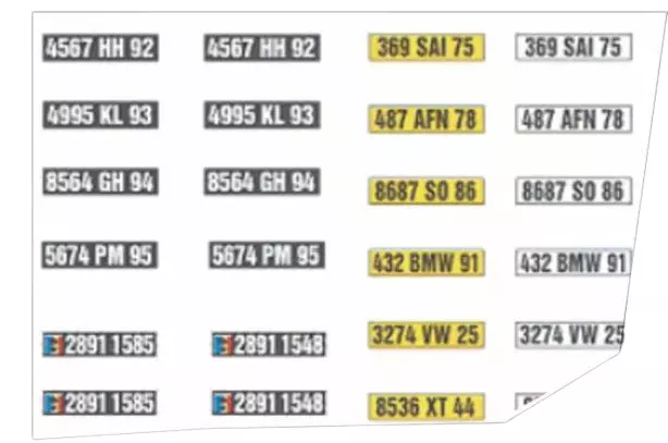 Targhe francesi degli anni '60