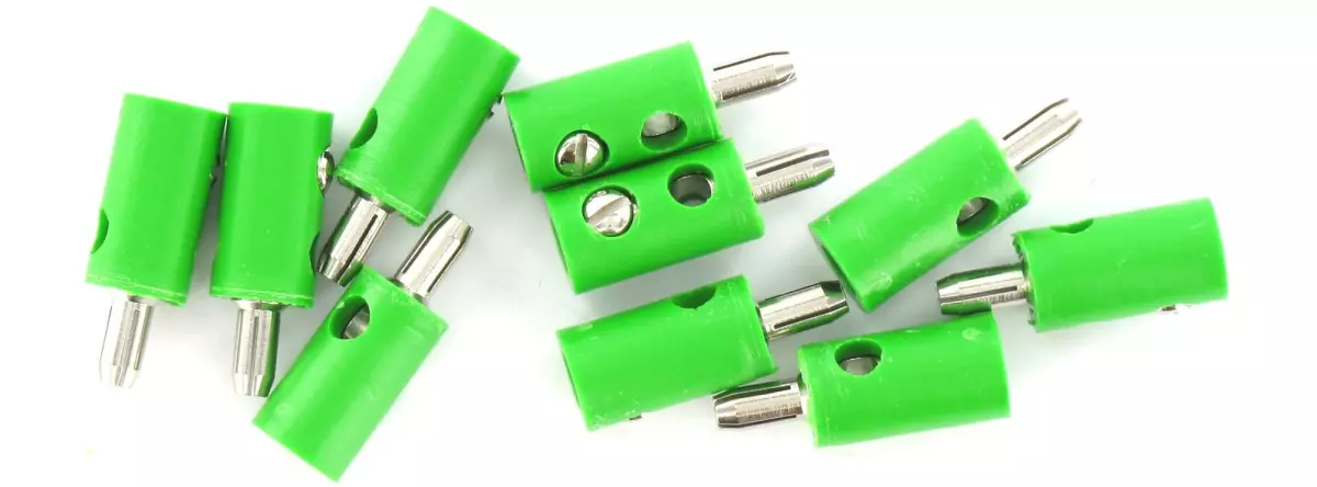 Sachet de 10 fiches mâles couleur verte