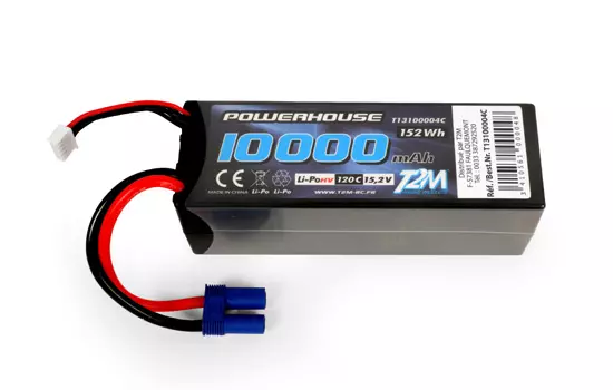 Accu LiPo 4S HV 15,2V 10000 mAh 120C - T2M T13100004C