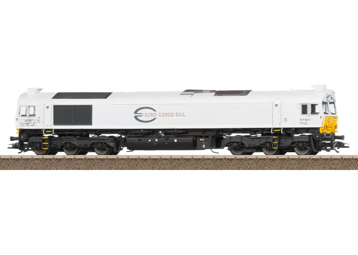 Locomotiva diesel Classe 77 - Euro Cargo Rail - DB/AG - DCC SON Smoke - EP. VI - Trix 22695 - HO : 1/87