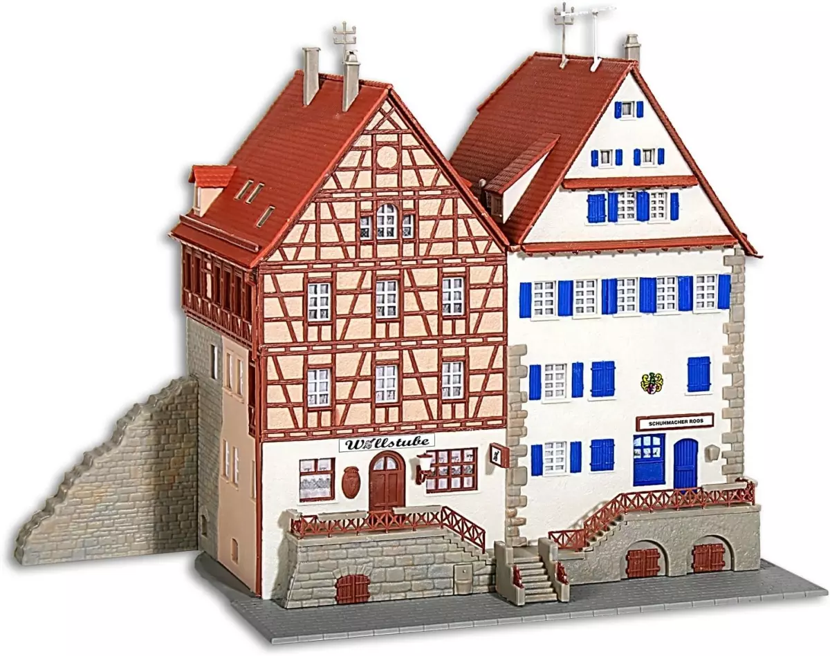 2 case a graticcio sui bastioni - Kibri 37368 - N 1/160