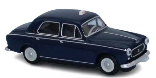 Auto TAXI Peugeot 403.7 limousine, 1960 blu ammiraglio SAI 6240 - HO 1/87