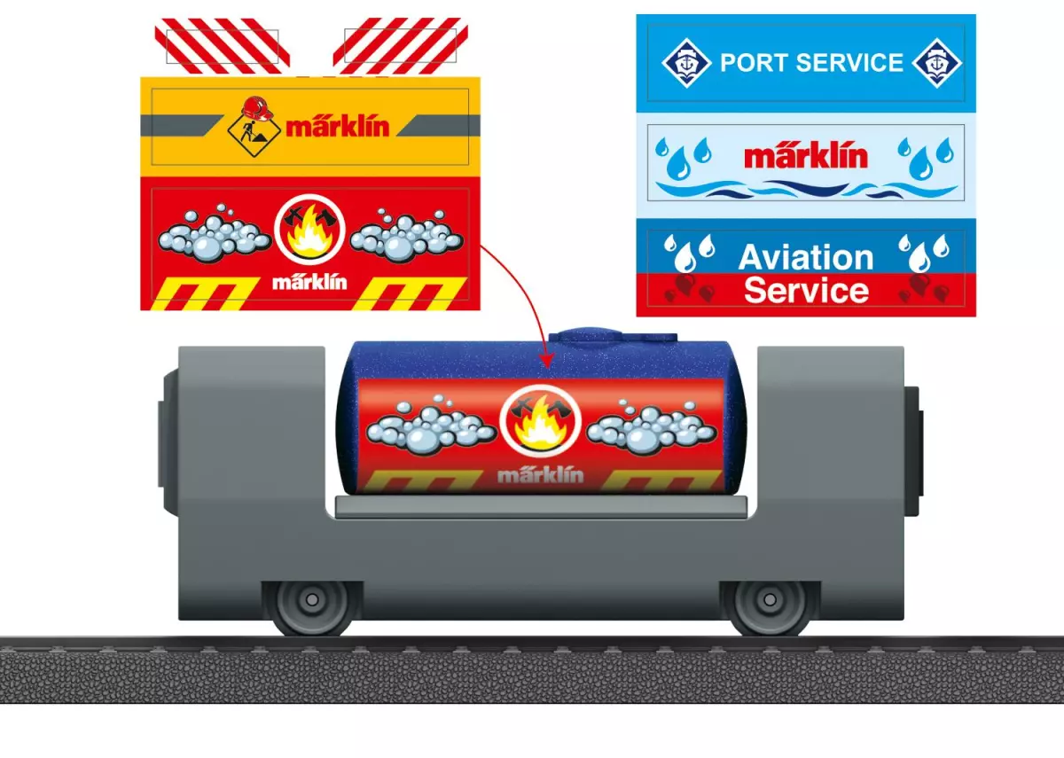 Carro citerna con autocollanti Marklin my world 44142 - HO 1/87