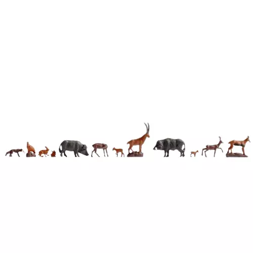 Set di 9 animali della foresta Noch 15745 - HO 1/87