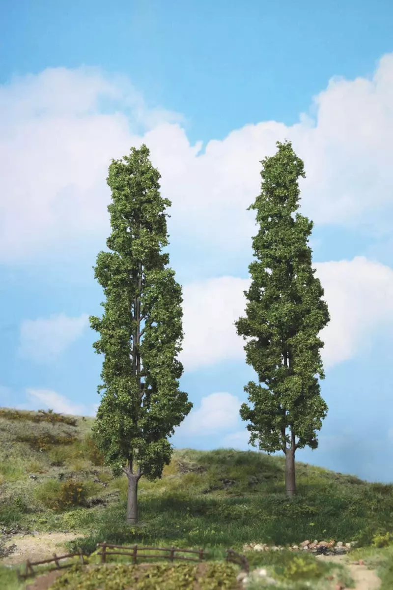 2 Pioppi - Verde medio - HEKI 1983 - Scala HO - 270 mm