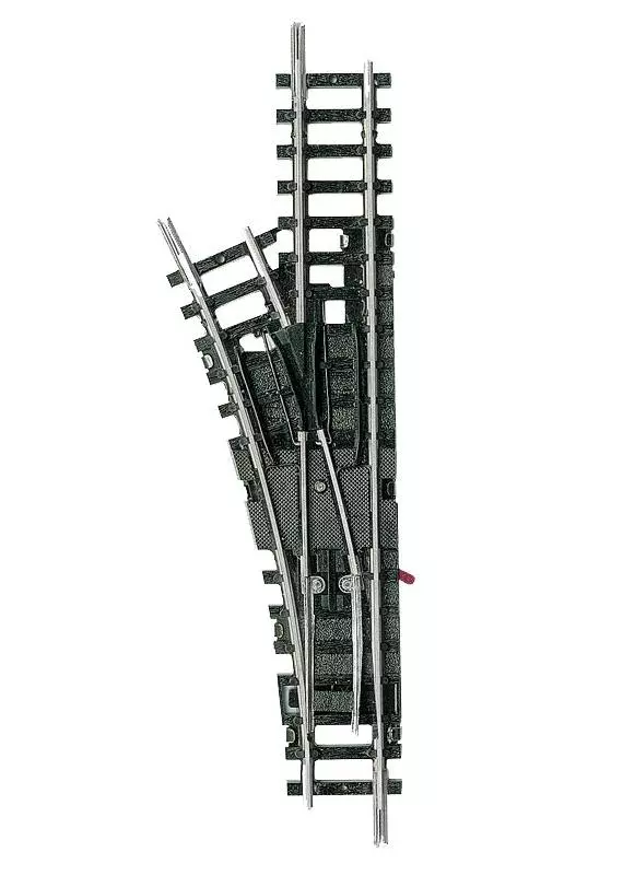 Deviatoio Minitrix 24° a sinistra 104,2 mm - N : 1/160 - codice 80 - 14951