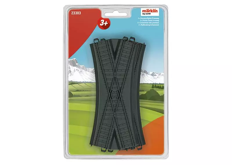 Märklin my world - Set di 2 incroci di binari in plastica