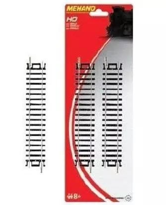 Set di 4 binari diritti da 152,4 mm Méhano F238 - HO 1/87 - Codice 100