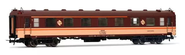 5000 carrozza bar, livrea "Estrella" - Electrotren HE4024 - HO 1/87 - RENFE - Ep IV - 2R