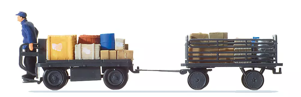 1 ferroviere alla guida di un carrello elevatore elettrico - PREISER 10256 - HO 1/87