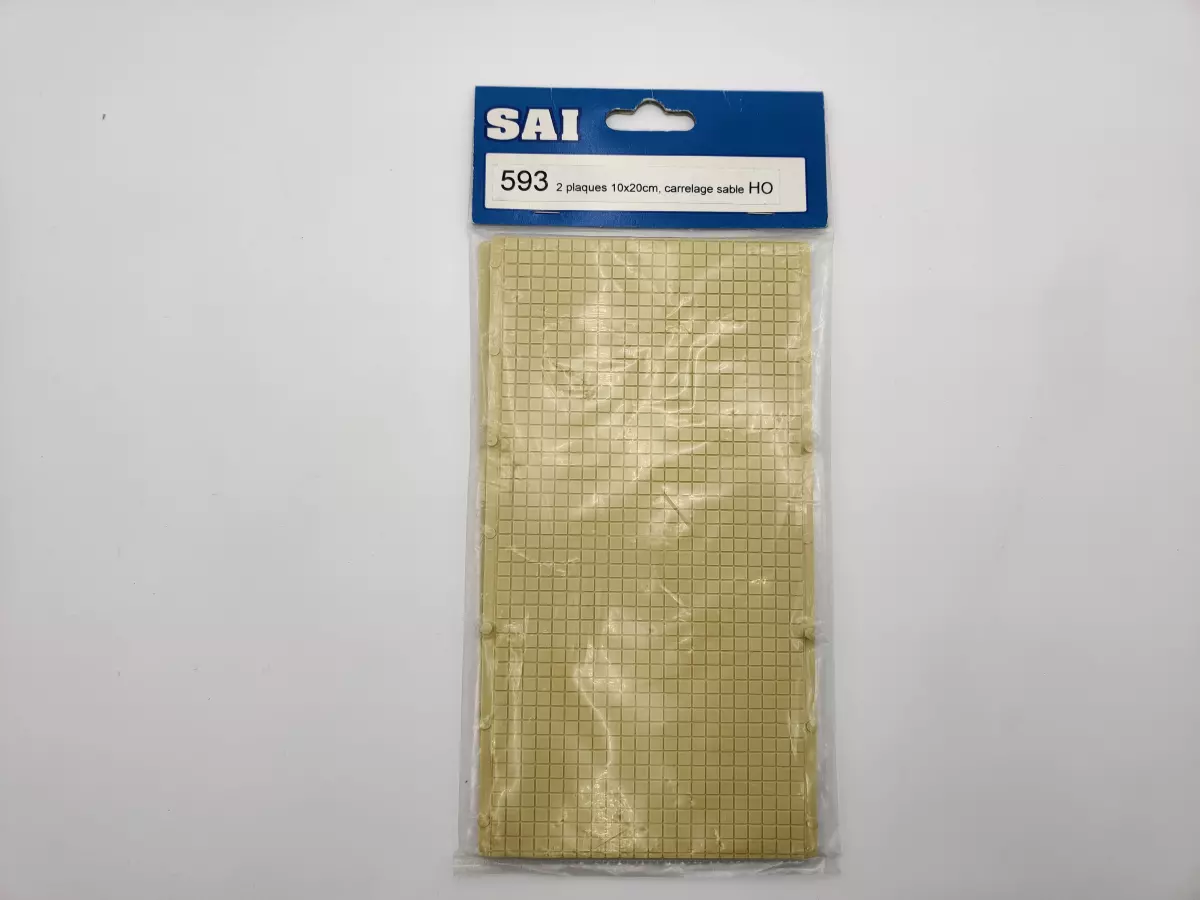 Kit di 2 piastrelle in finta sabbia, formato 10 x 20 cm