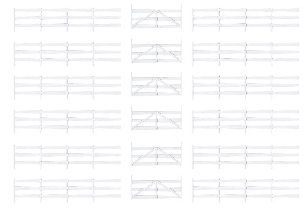Recinzione per paddock, finto legno bianco