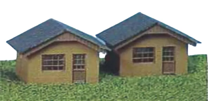 2 Cottage da giardino - SAI 454 - HO 1/87 - Modello da assemblare