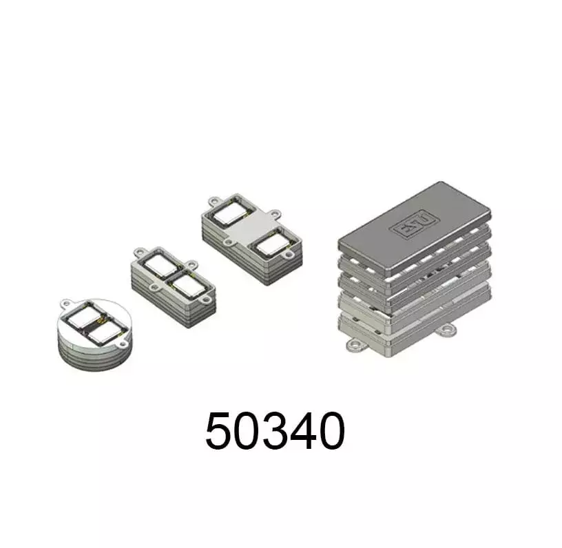 2 altoparlanti da 11x15 mm e piastra di montaggio universale da 8 ohm ESU 50340
