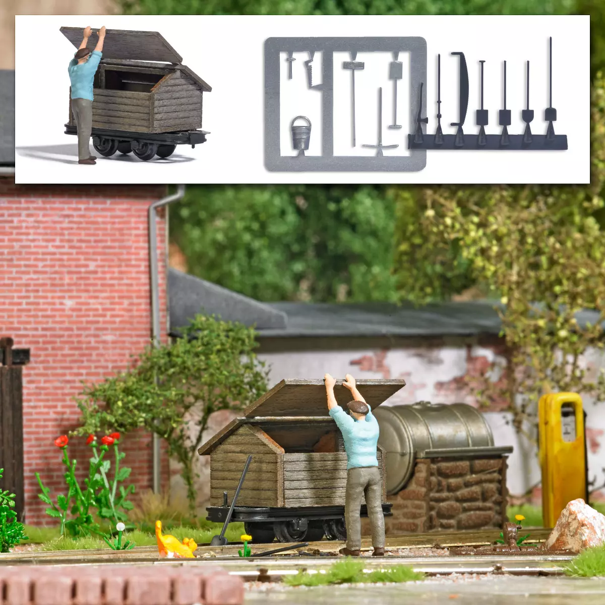 Scenetta al lavoro - Busch 12453 - HO : 1/87