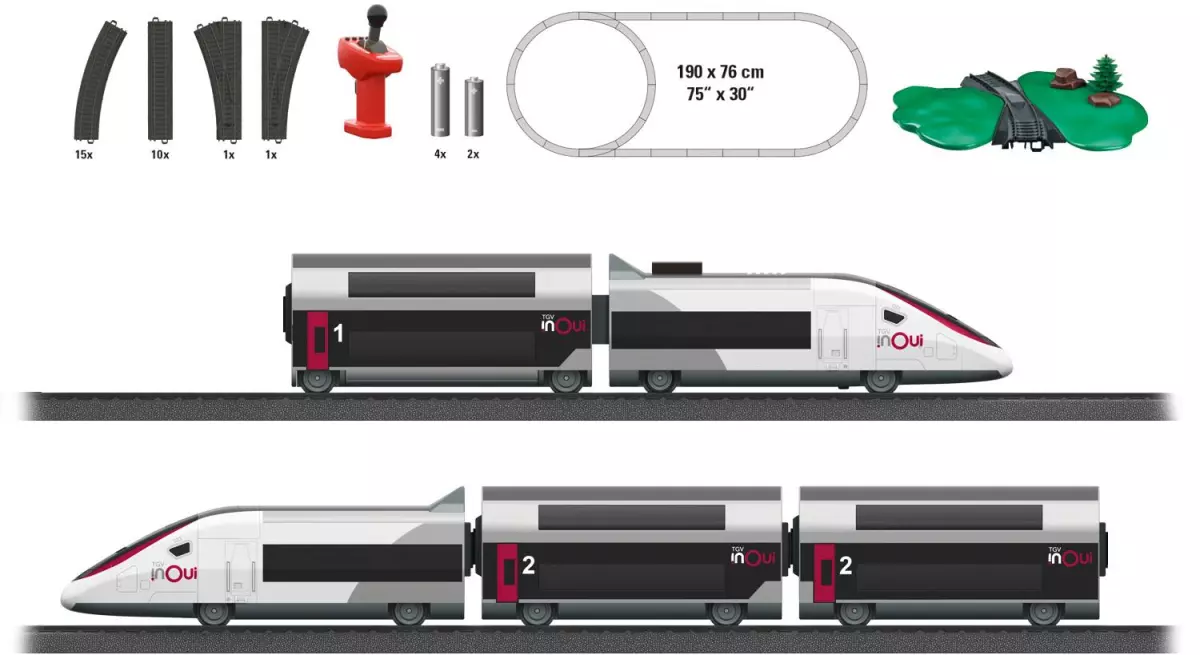 Set di avviamento "TGV Duplex / INOUI" - Märklin My World 29406 - HO 1/87 - Suono digitale