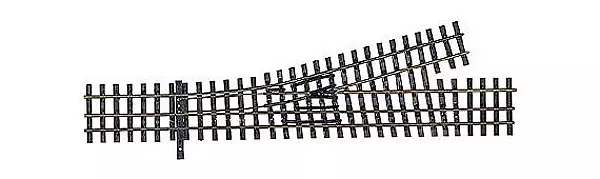 Aiguillage à gauche HO-HOm 228mm