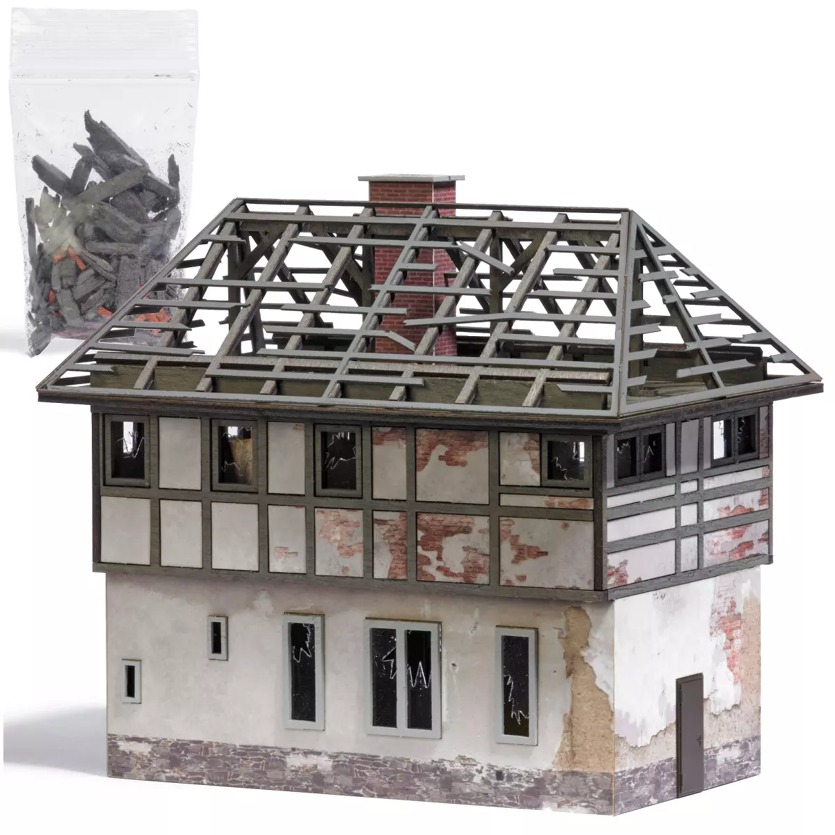 Cassetta di segnalazione in rovina - Busch 1949 - HO 1/87