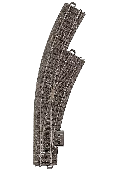 Deviatoio curvo destro R1 360 mm 30° Marklin 24672 HO: 1/87 - Codice 83 - Binario C