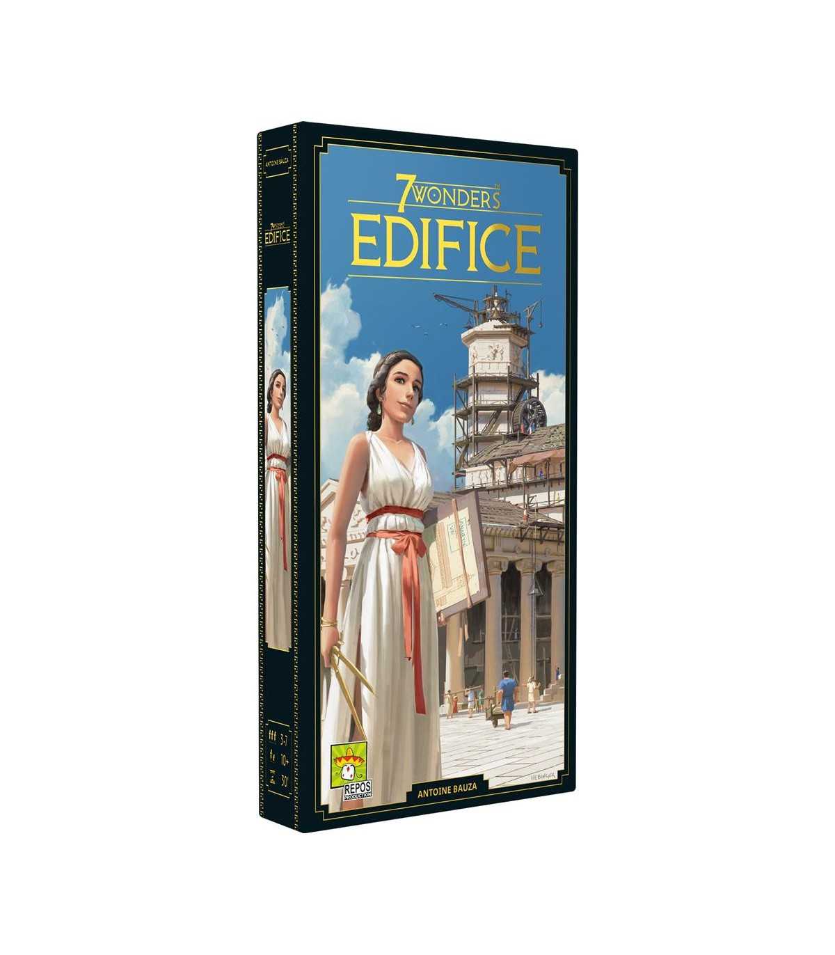 7 Wonders: Edifice - Nuova edizione di Asmodee | Espansione strategica per 4-8 giocatori, costruisci edifici maestosi!